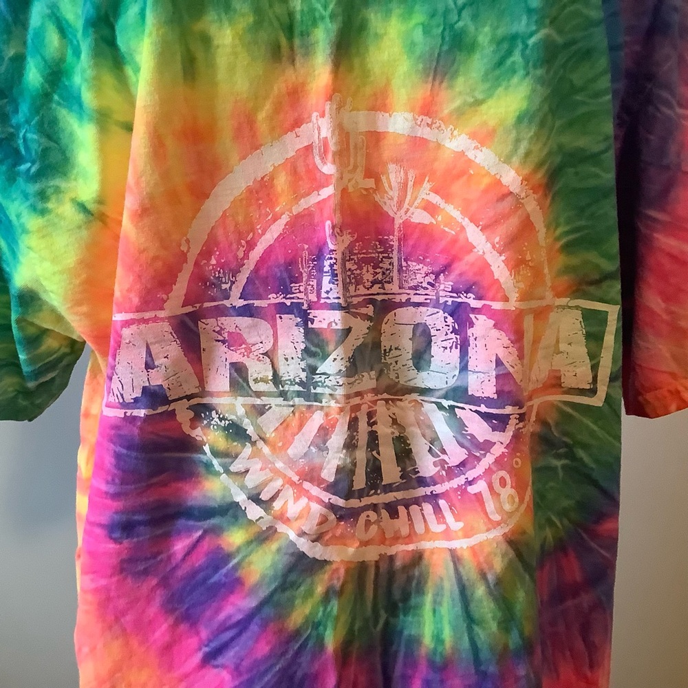 Color ton Arizona tie-dye t-shirt rainbow size Medium - Picture 2 of 8